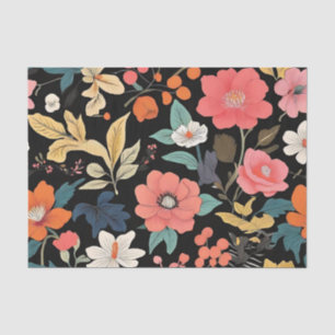Exotic Floral in a Retro Botanical Tissue Paper