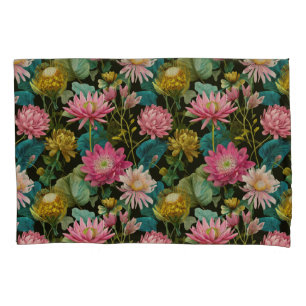 Exotic Floral Pattern BOHO Chic Tropical Foliage  Pillowcase