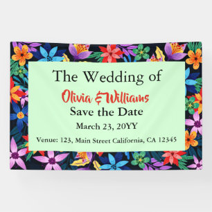 Exotic Floral Pattern Custom Text Template-68578 Banner