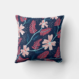 Exotic Floral Wild Throw Pillow