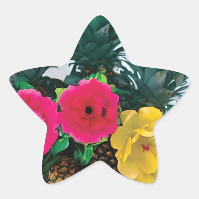 Exotic Flower Digital Graphic sticker (Front)
