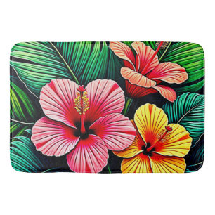 Exotic Flower Garden Dreams Bath Mat