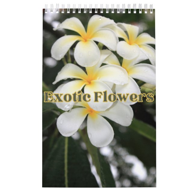 Exotic Flowers Collection Showcase Wall Calendar (Cover)