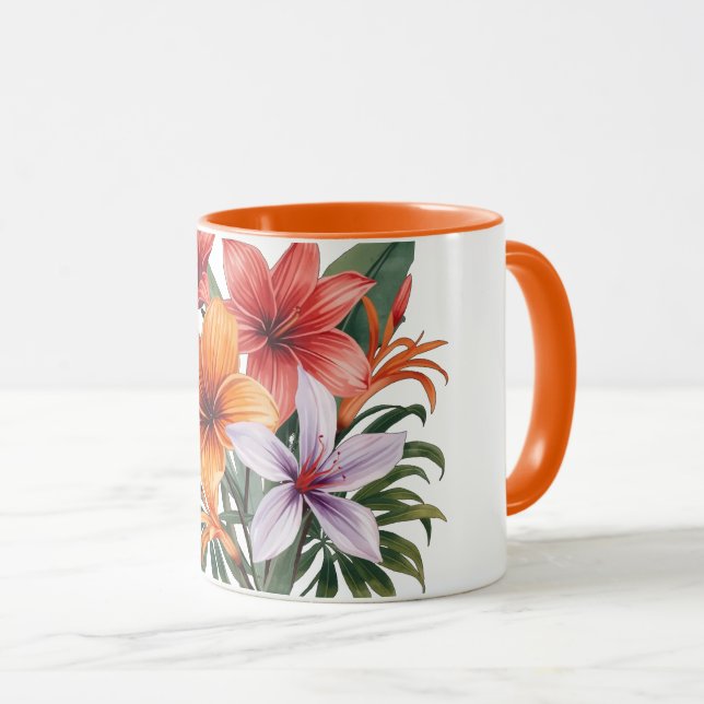 Exotic Flowers Mug (Front Right)