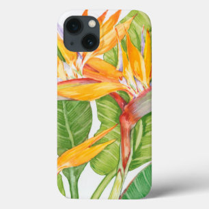 Exotic Flowers Watercolor iPhone 13 Case