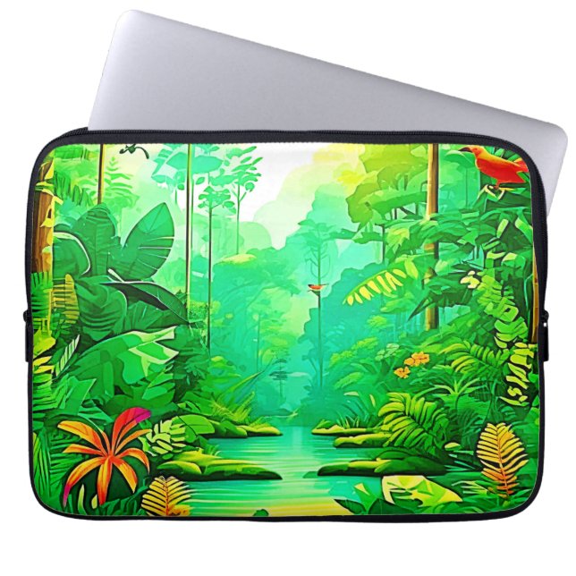 Exotic Forest Design Laptop Sleeve (Front)
