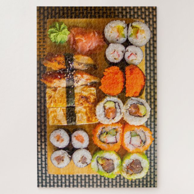 Exotic Fresh Sushi Plate Jigsaw Puzzle (Vertical)