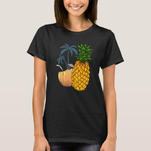 Exotic Fruit Coconut Palm Trees Tropical Summer Pi T-Shirt