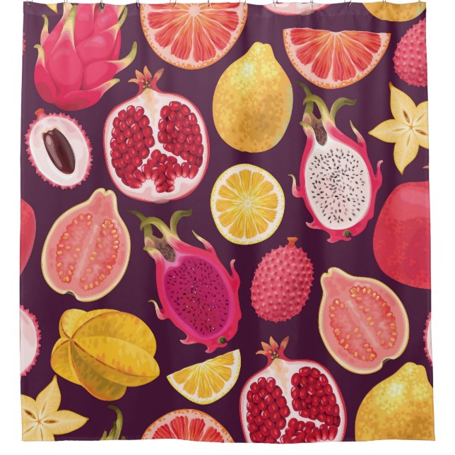 Exotic fruit: colourful seamless pattern (Front)