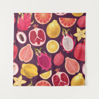 Exotic fruit: colourful seamless pattern tapestry