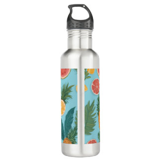 Exotic Fruit floral pattern. Hello summer. 710 Ml Water Bottle