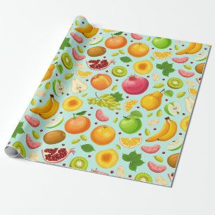 Exotic Fruit Pattern Wrapping Paper