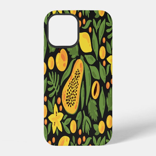 Exotic Fruits: Colourful Summer Seamless iPhone Case (Back)