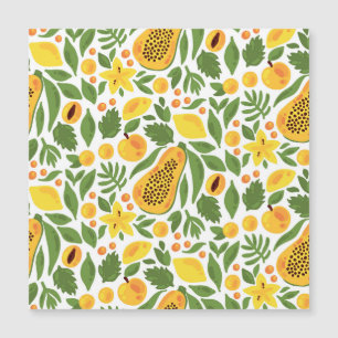 Exotic Fruits Ensemble: Papaya, Lemon, Mango