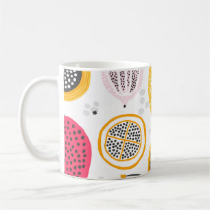 Exotic Fruits Hand-Drawn: Vintage Summer Coffee Mug