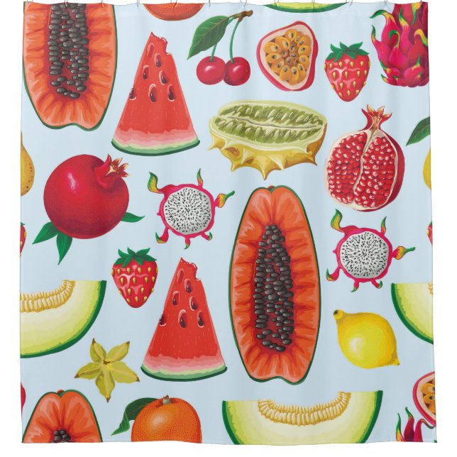 Exotic Fruits: Trendy Print Seamless. (Front)