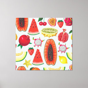 Exotic Fruits: Trendy Print Seamless.