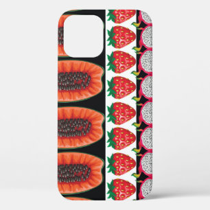 Exotic Fruits Trendy Seamless Pattern iPhone 12 Case