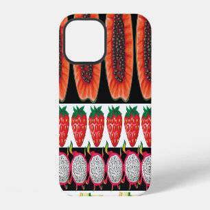 Exotic Fruits Trendy Seamless Pattern iPhone 12 Case