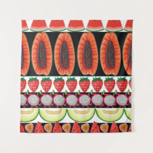 Exotic Fruits Trendy Seamless Pattern Tapestry