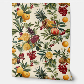 Exotic Fruits Wallpaper – Vibrant Tropical Decor