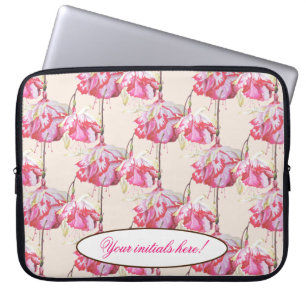 Exotic Fuchsias on a Laptop Sleeve