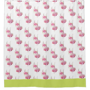 Exotic Fuchsias on a Shower Curtain