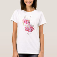 Exotic Fuchsias on Women's Basic T-shirt