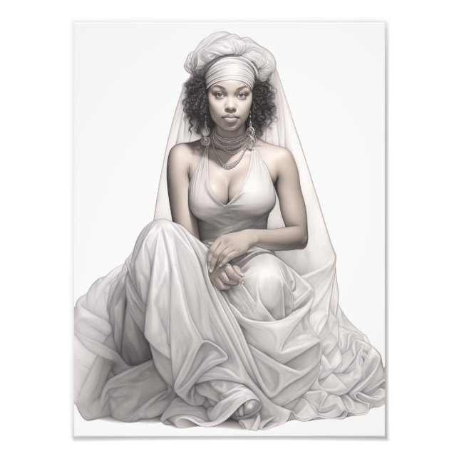 Exotic Girl on a Sofa Photo Print (Front)