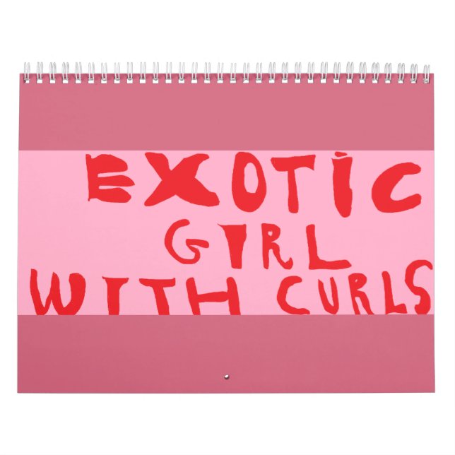exotic girl with curls calendar (Cover)