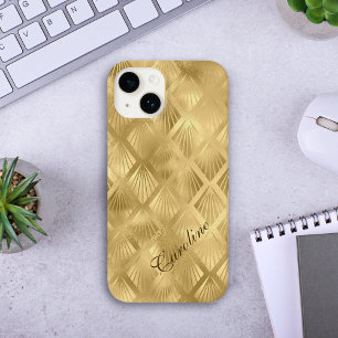 Exotic Gold Geometric Elegant Pattern Case-Mate iPhone 14 Case