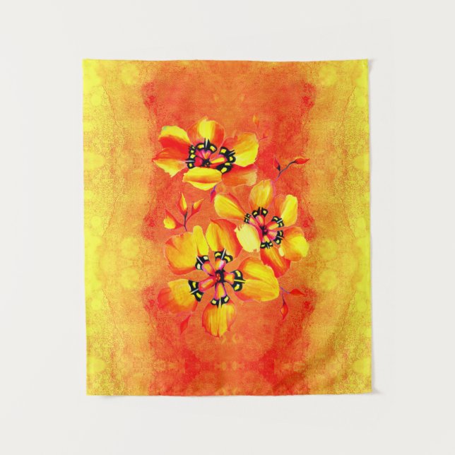 Exotic Graceful Elegant Sparaxis i Pattern Tapestry (Front)