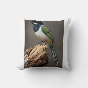 Exotic Green Jay Bird Wildlife Fleece Baby Blanket Throw Pillow