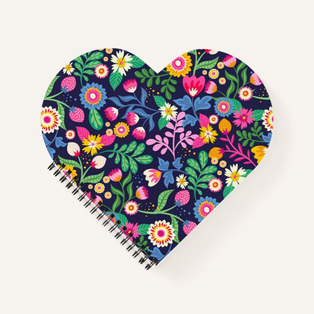 Exotic Hand Painted Floral Pattern-48330 Notebook (Front)