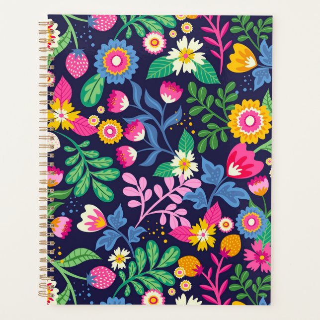 Exotic Hand Painted Floral Pattern-48330 Planner (Front)