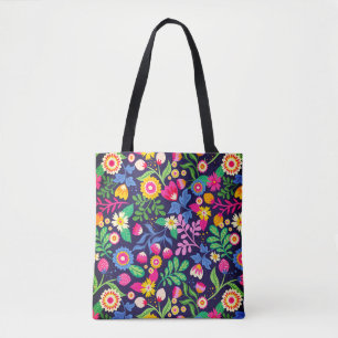 Exotic Hand Painted Floral Pattern-48330 Tote Bag