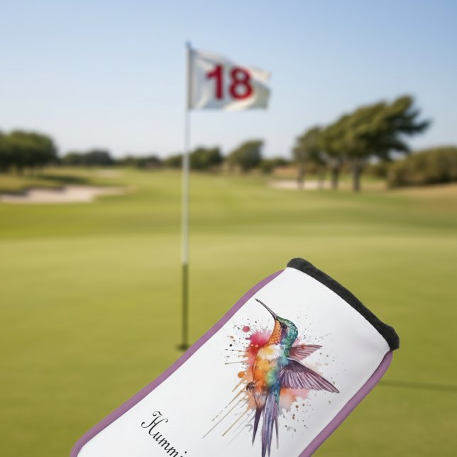 Exotic hummingbird in flight Golf Head Cover (Creator Uploaded)