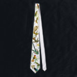 Exotic Hummingbirds Collage Tie<br><div class="desc">Gorgeous vintage botanical fine art of exotic tropical Hummingbird Birds,  two Nests and habitat Flowers in collage is on this Necktie.</div>
