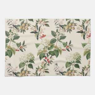 Exotic Hydrangea hortensia light Kitchen Towel