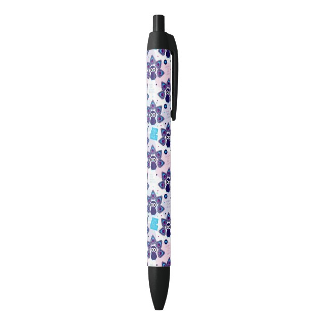 exotic india peacock pattern black ink pen (Bottom (Vertical))