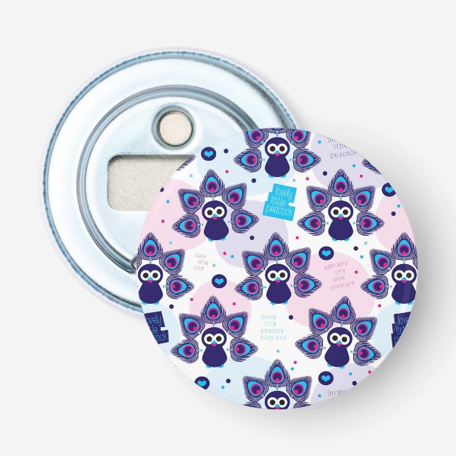 exotic india peacock pattern bottle opener (Front)