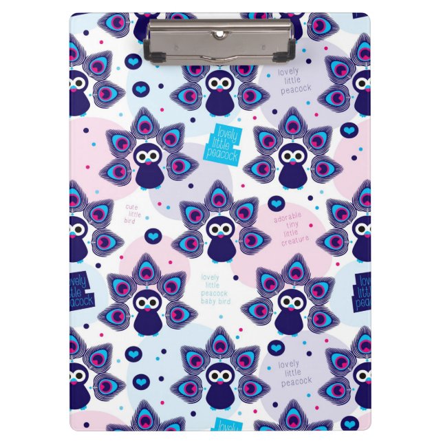 exotic india peacock pattern clipboard (Front)