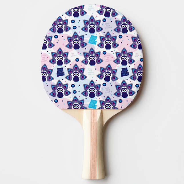 exotic india peacock pattern ping pong paddle (Front)