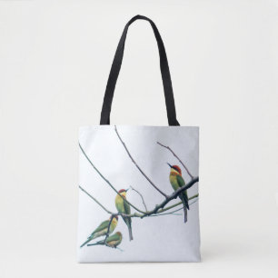 Exotic Indian kerala Bee-Eater Birds on Branch Tote Bag