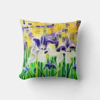 Exotic Iris’s of Summer  Throw Pillow