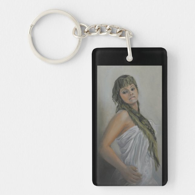 Exotic Jewel I Rectangle Keychain (Front)