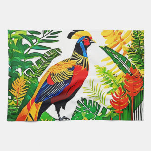 Exotic Jungle Pheasant Kitchen Towel