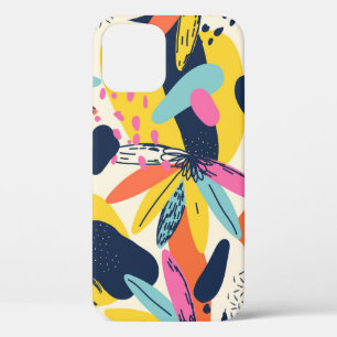 Exotic jungle plants: modern illustration pattern. iPhone 12 case
