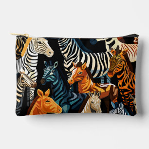 Exotic Jungle Safari Zebra Cosmetic Bag