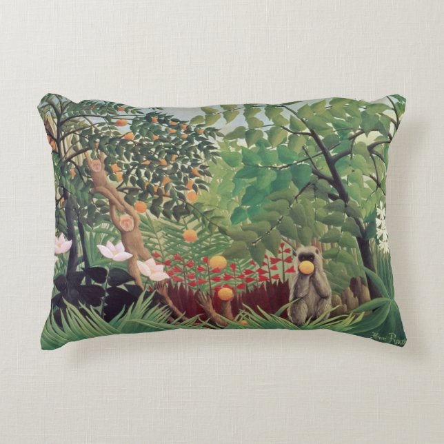 Exotic Landscape, 1910 Accent Pillow (Front)